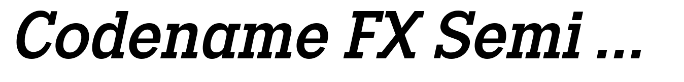 Codename FX Semi Bold Italic